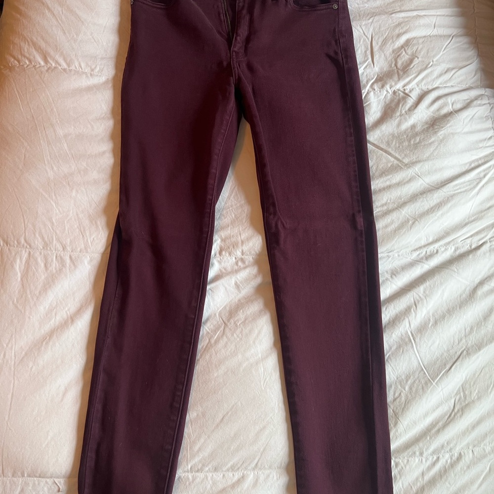 KanCan Women's Skinny Jeans - Deep Burgundy